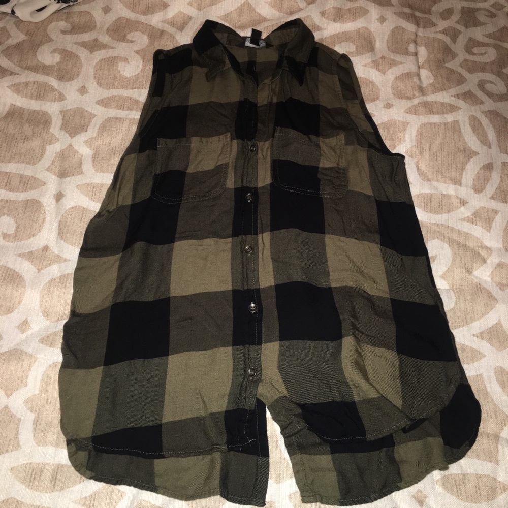 Rock & Republic Plaid Tank